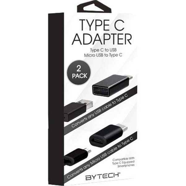 Bytech Bytech BYADCT104X2 Type C Adapter; Grey BYADCT104X2